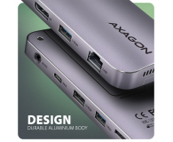 Axagon USB 12 in1 10Gbps, 3x USB-A, USB-C, HDMI, DP, RJ-45, M. - 1185557 - zdjęcie 5